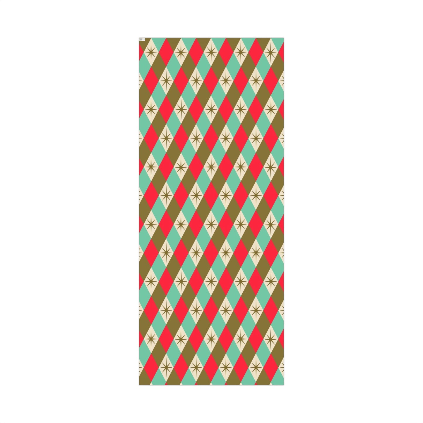 Atomic Starburst Retro Christmas Wrapping Paper