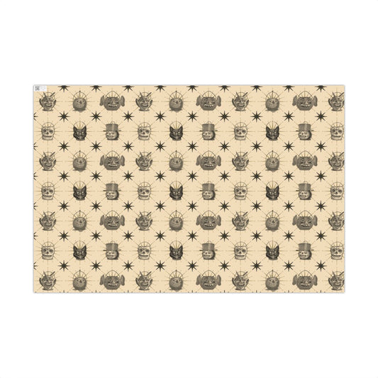 Trick or Treat Cream Vintage Halloween Wrapping Paper