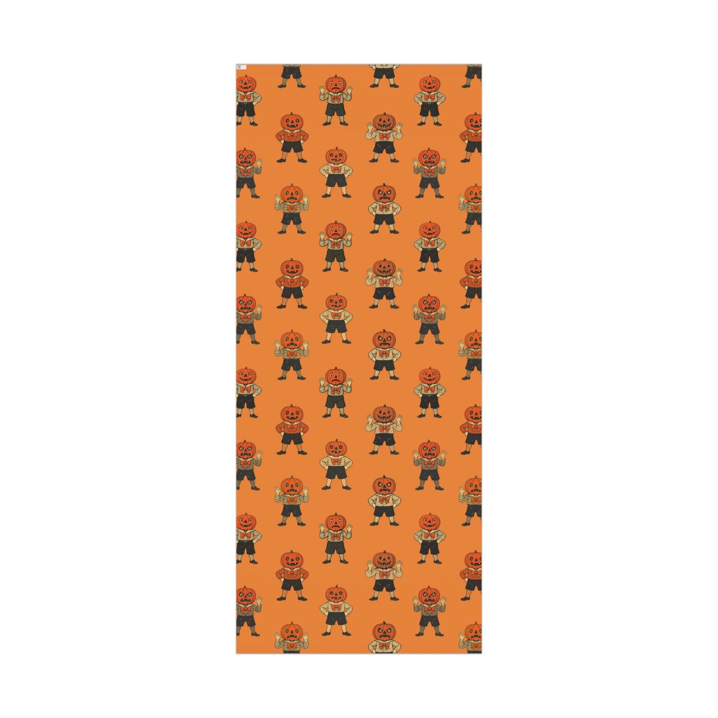 Jolly Jack Vintage Orange Halloween Jack-O'-Lantern Wrapping Paper