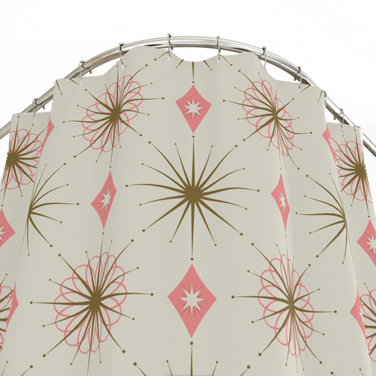 The Starlite Pink Shower Curtain
