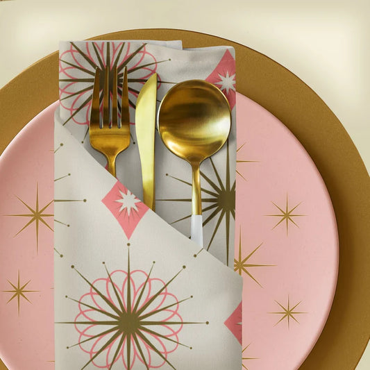 Starburst Pink Cloth Napkin Set