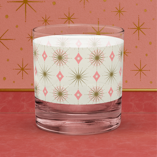 Starburst Pink Rocks Glass