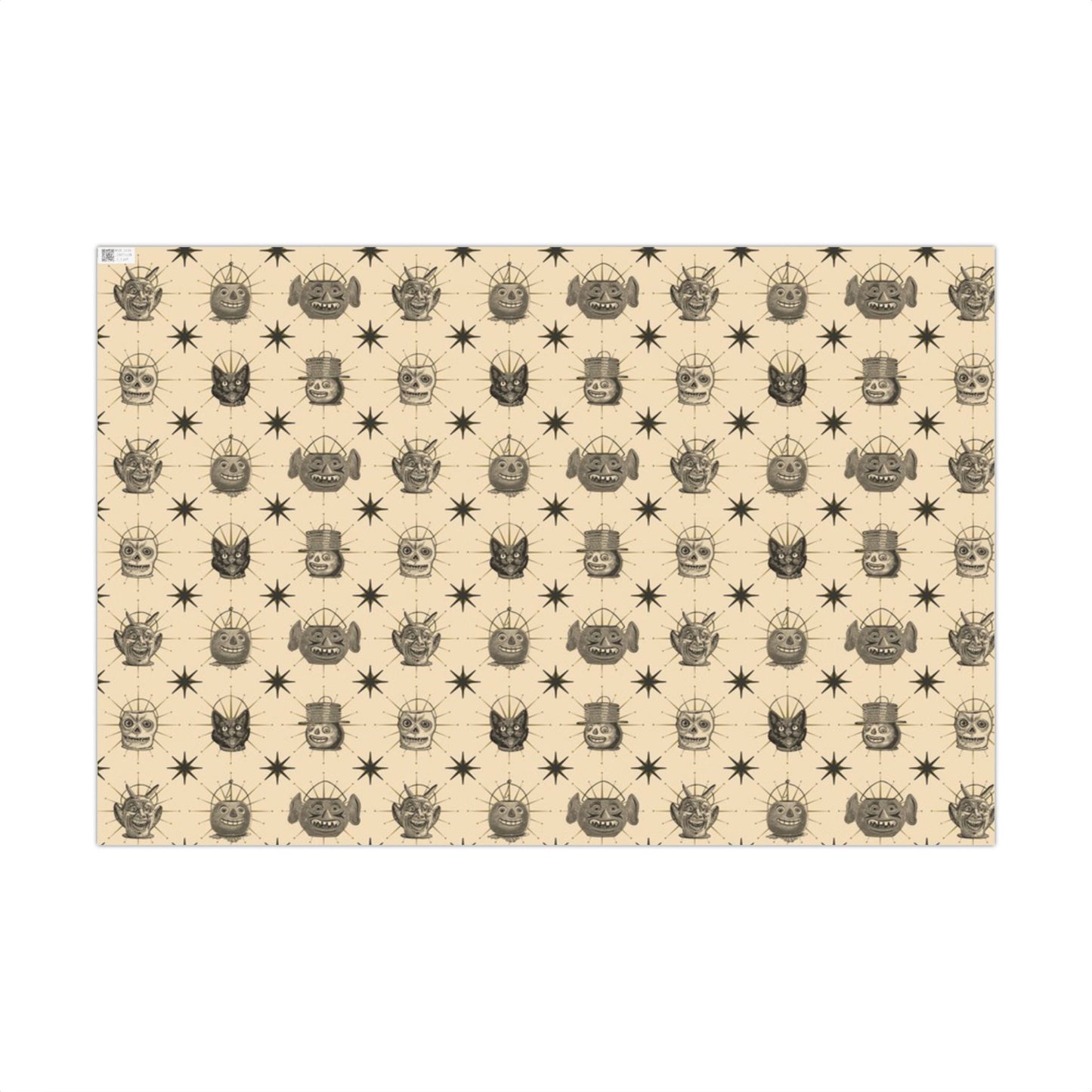 Trick or Treat Cream Vintage Halloween Wrapping Paper