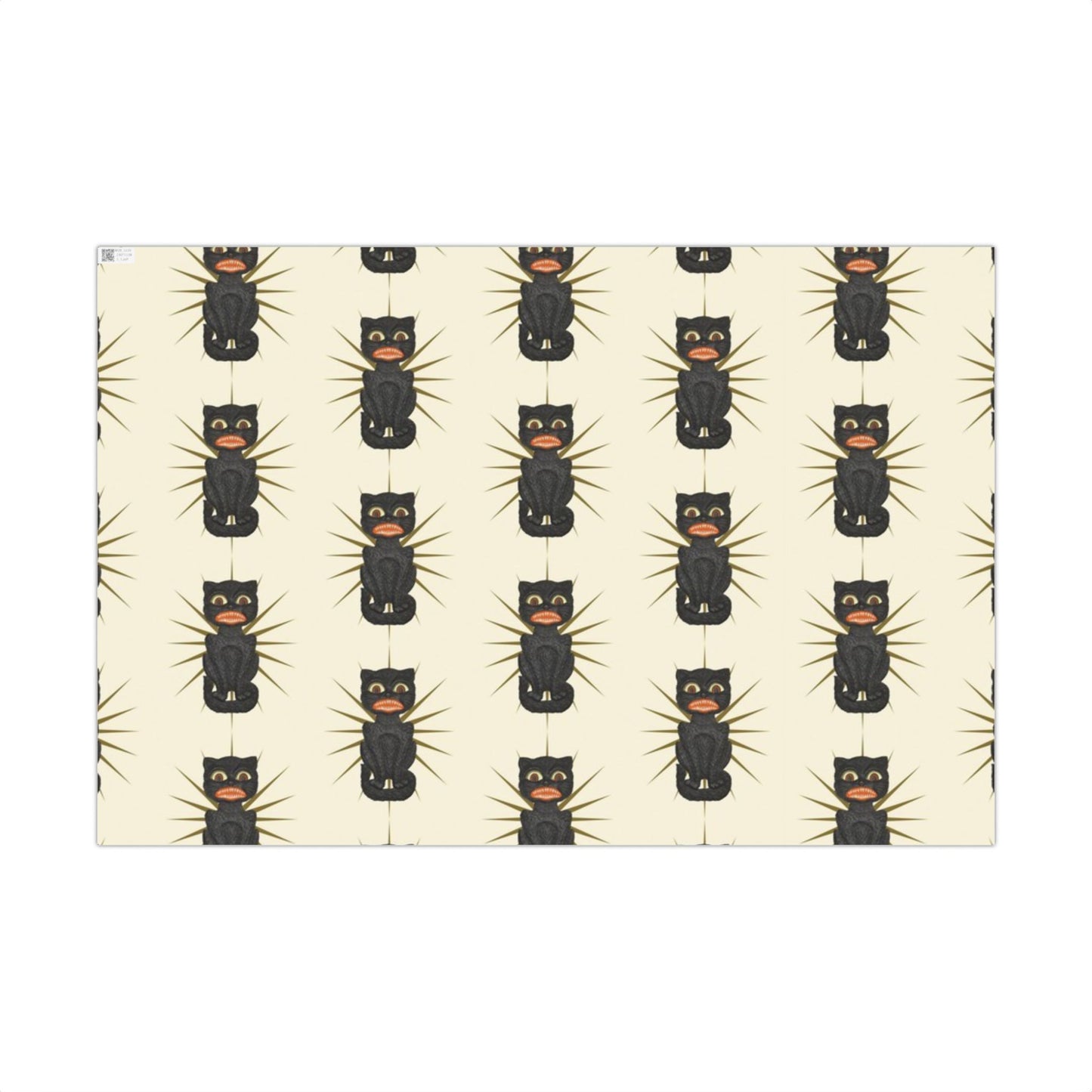 Vintage Black Cat Halloween Wrapping Paper