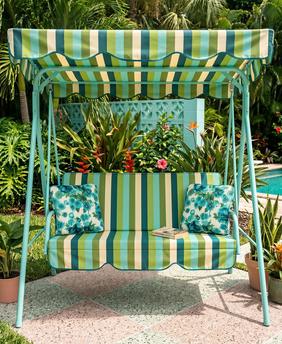 The 1967 Oasis Cove Luxury Handmade Pillow