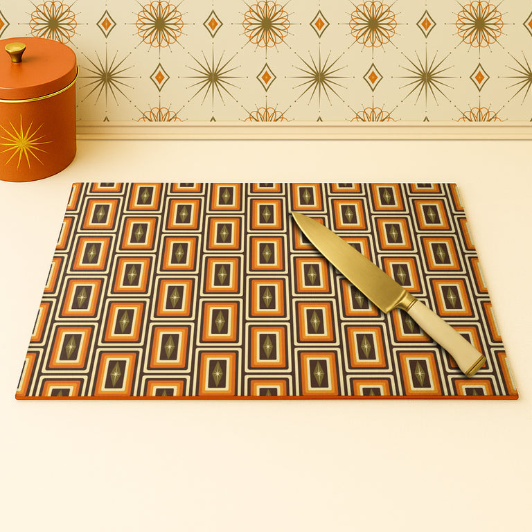 Starlite Game Night Glass Cutting Board