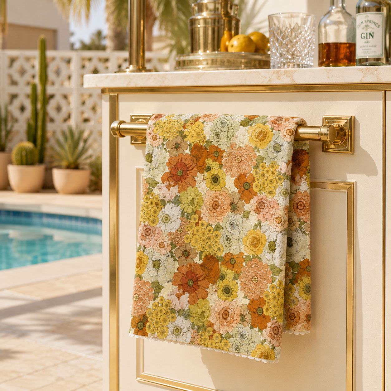 1975 Sunset Drive Tea Towel
