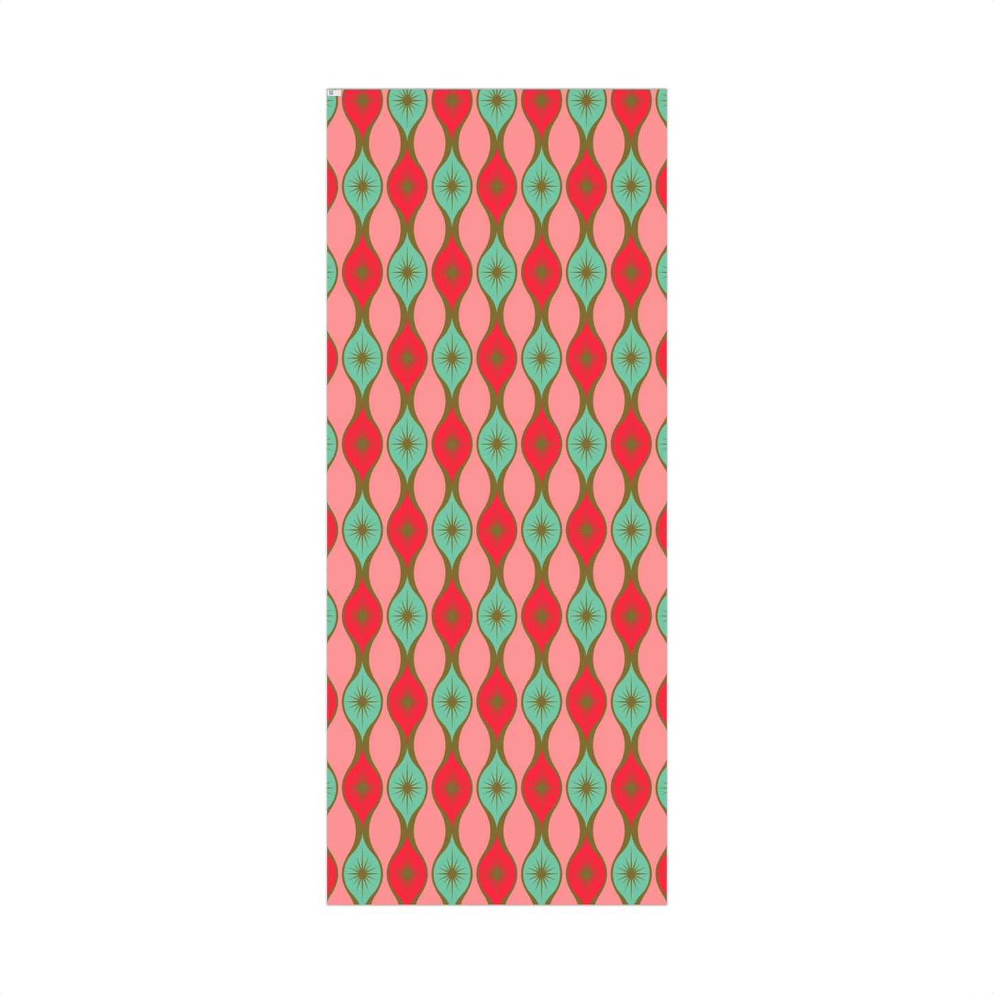 Retro Mid-Century Christmas Starburst Wrapping Paper