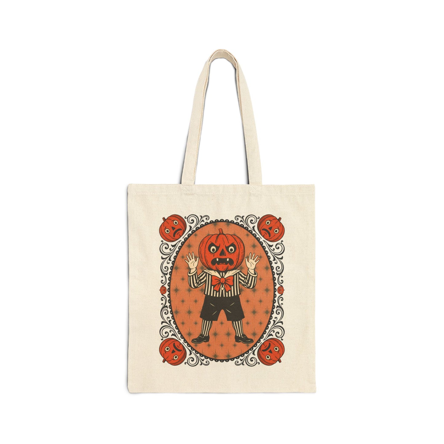 Jolly Jack Vintage Halloween Pumpkin Head Tote Bag
