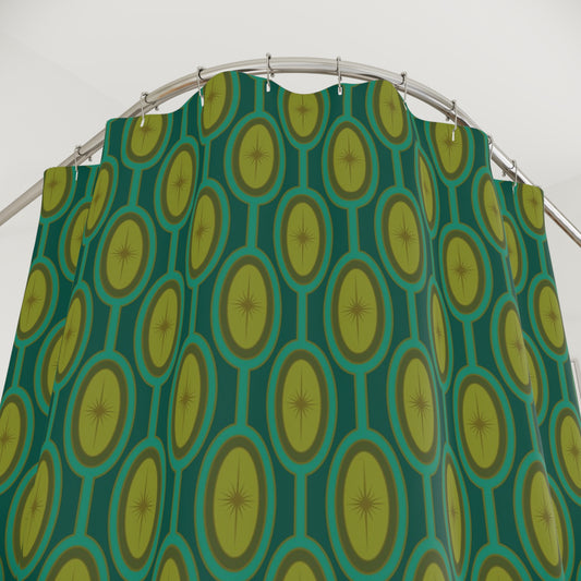 The Atomium Starburst Park Shower Curtain