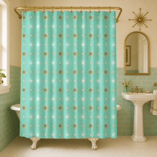 The Starburst Aquarelle Lounge Shower Curtain