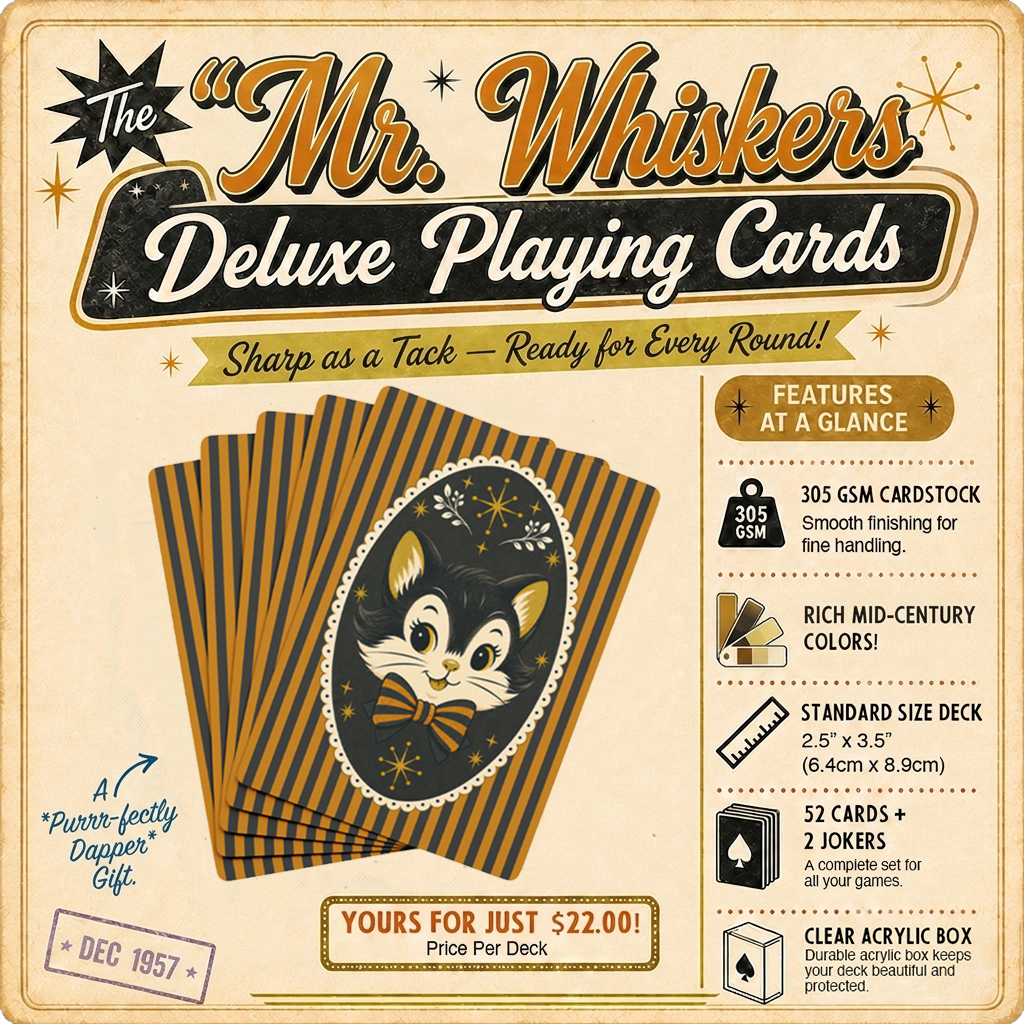 Mr. Whisker's Deluxe Playing Cards