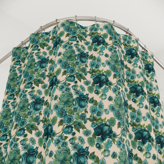 The 1967 Oasis Cove Shower Curtain