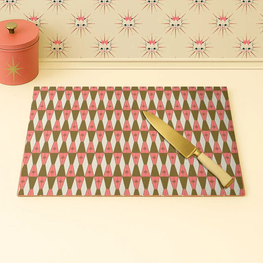 Starlite Pink Lava Glass Cutting Board