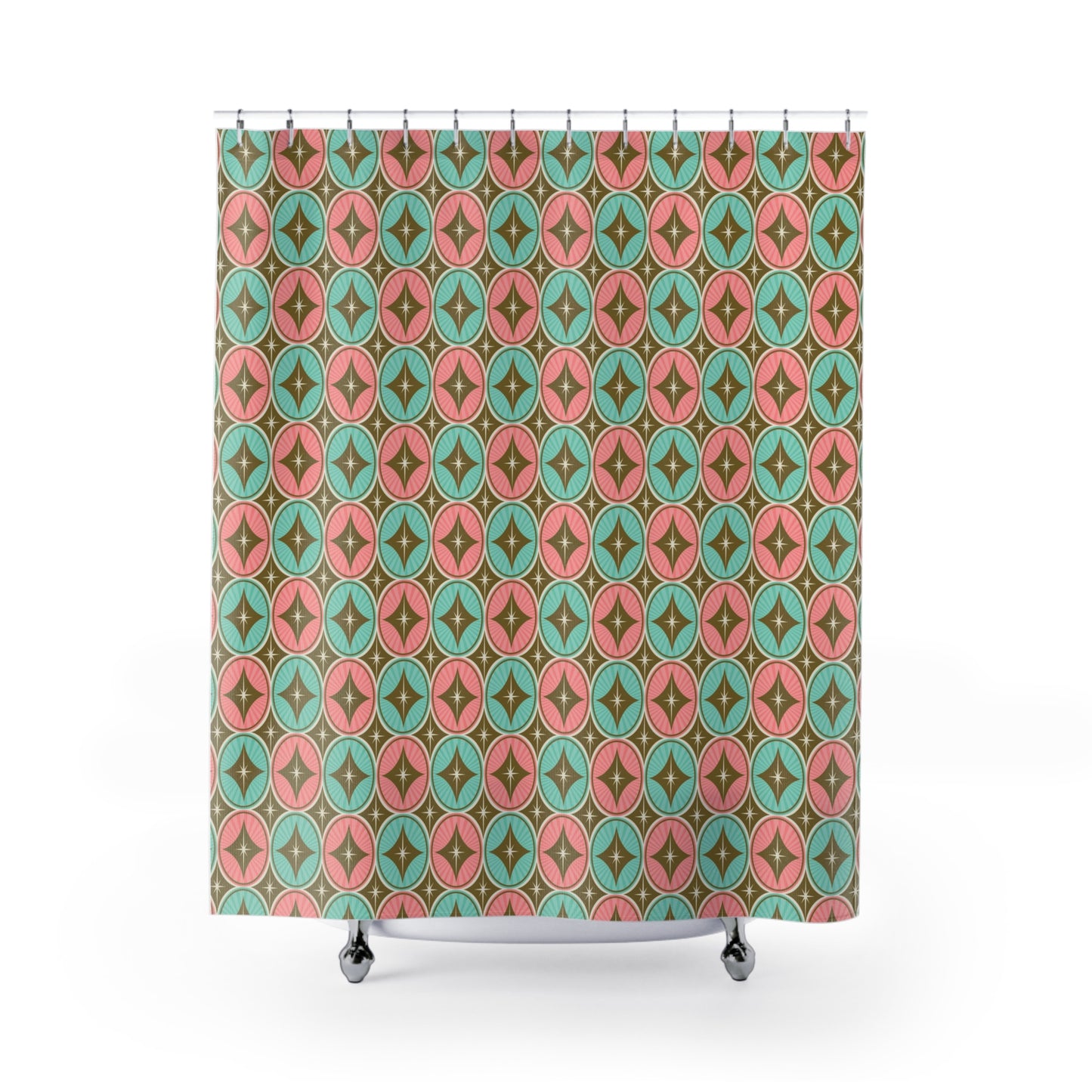 The Pink & Aquarelle Starlite Diamond Shower Curtain