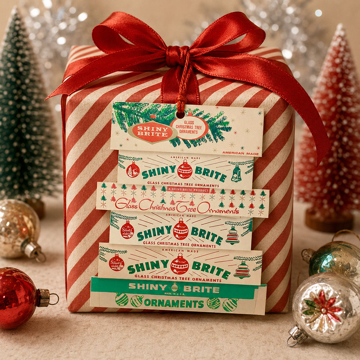 Shiny Brite Box Printable Gift Tags