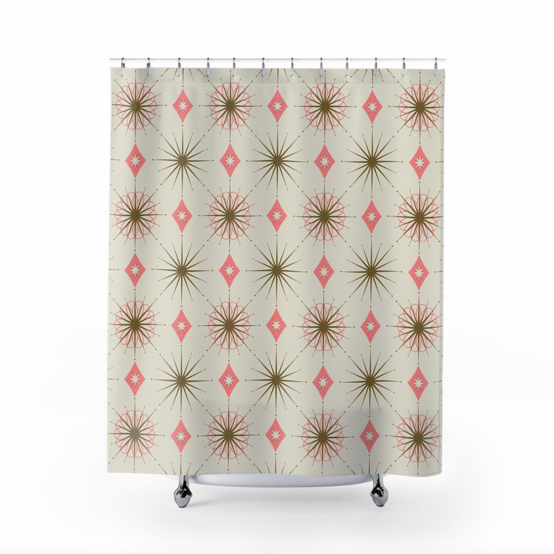 The Starlite Pink Shower Curtain