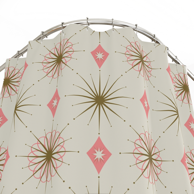 The Starlite Pink Shower Curtain