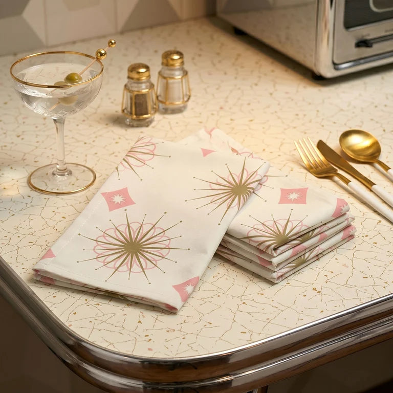 Starburst Pink Cloth Napkin Set