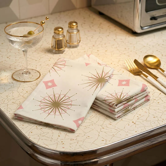 Starburst Pink Cloth Napkin Set