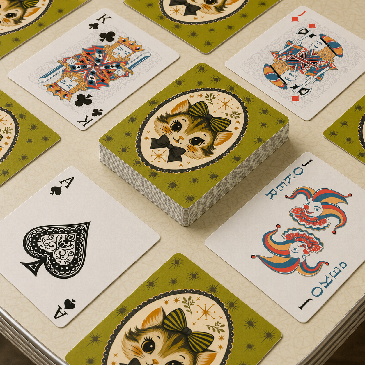 Miss Whiskers Deluxe Playing Cards