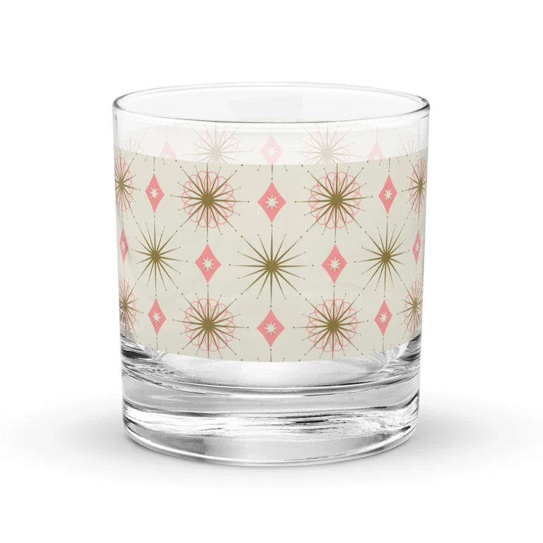 Starburst Pink Rocks Glass