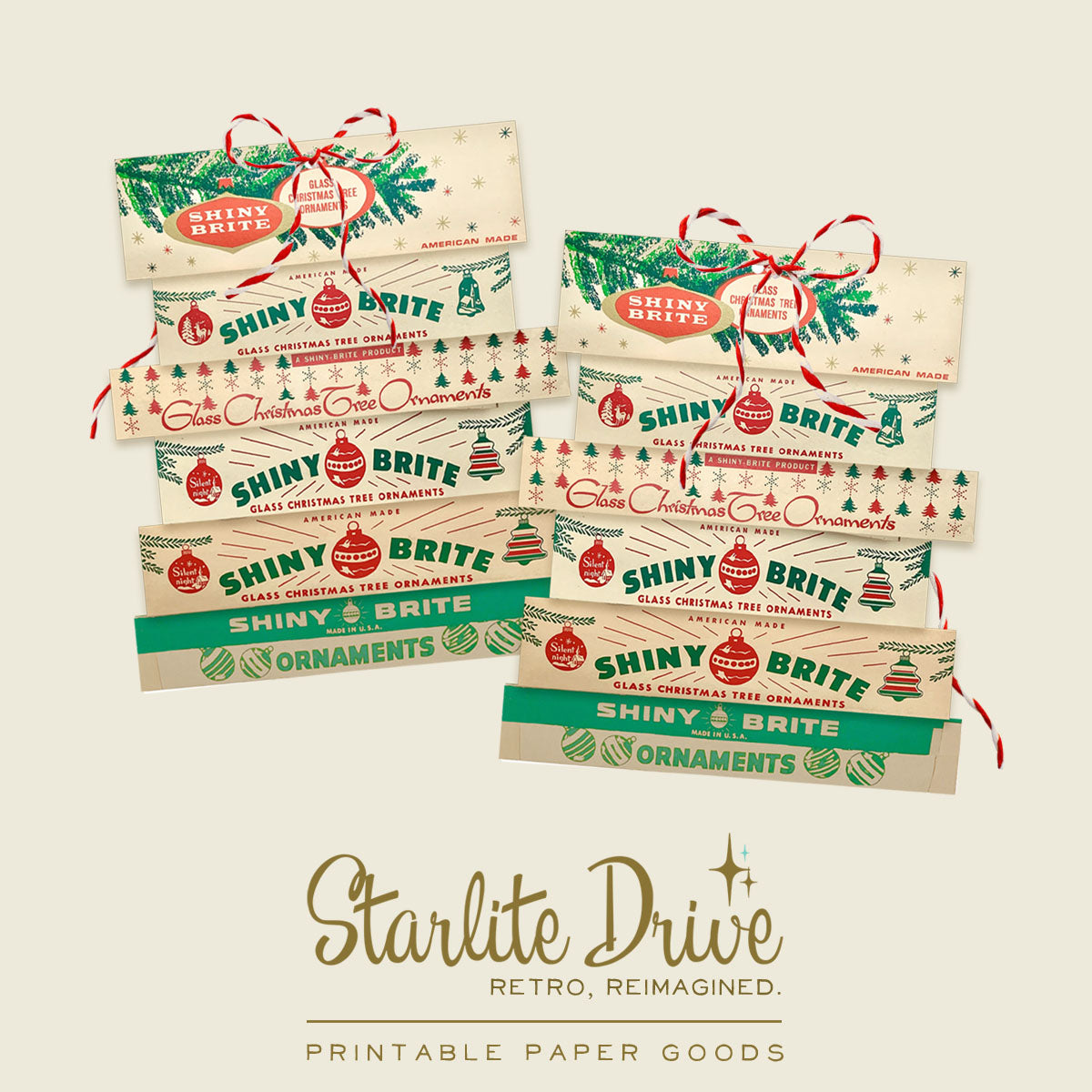 Shiny Brite Box Printable Gift Tags