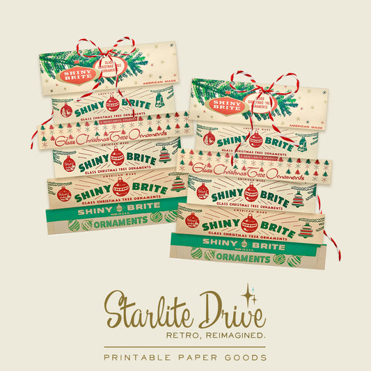 Shiny Brite Box Printable Gift Tags